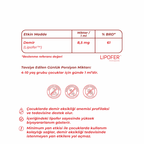 Wellcare Kidsfer Mikroenkapsüle Demir Damla - 30 ml